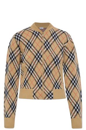 Checkered pattern cardigan