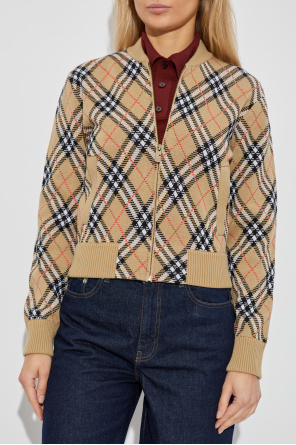 Burberry Cárdigan con estampado de cuadros