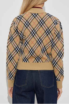 Burberry Cárdigan con estampado de cuadros