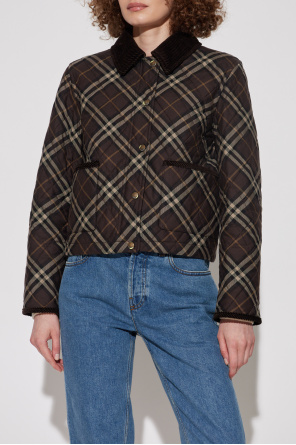 Burberry Quilted jacket with a check pattern