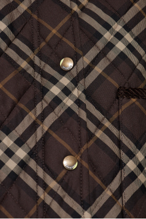 Burberry Quilted jacket with a check pattern