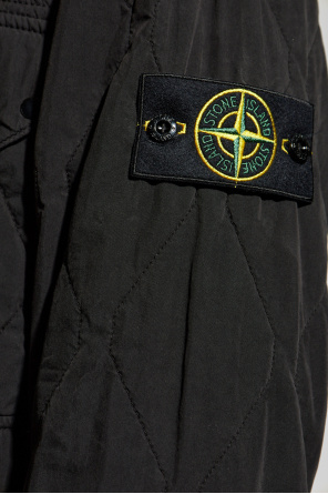 Stone Island Pikowana kurtka z logo