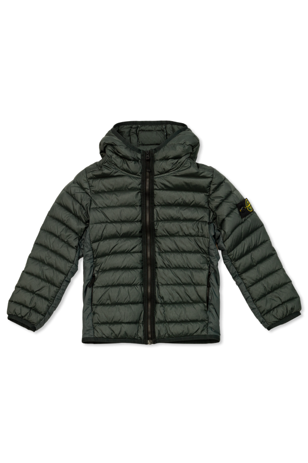 Stone Island Kids Hooded Patterned jacket