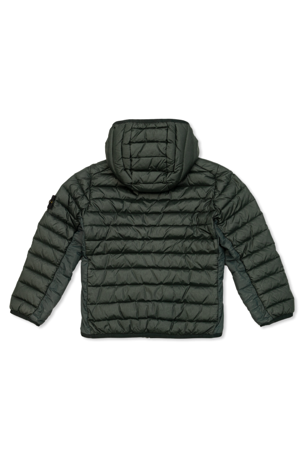 Stone Island Kids Hooded Patterned jacket