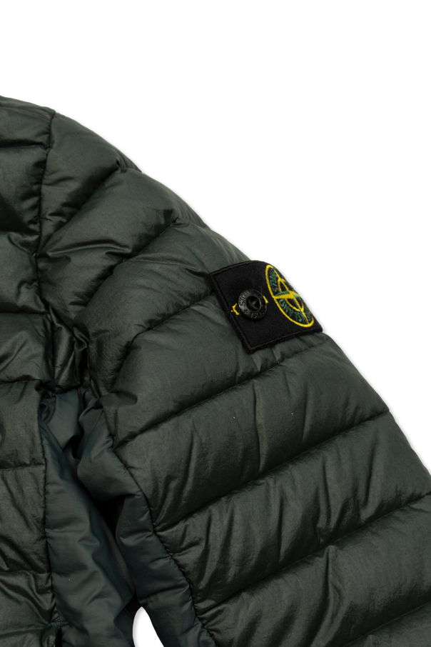 Stone Island Kids Hooded Patterned jacket