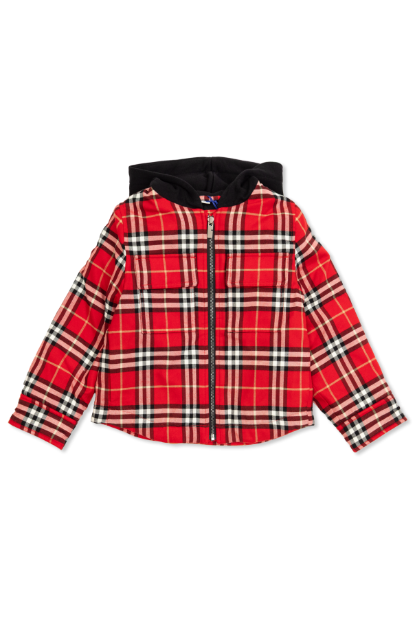 Insulated jacket with hood od Burberry Kids