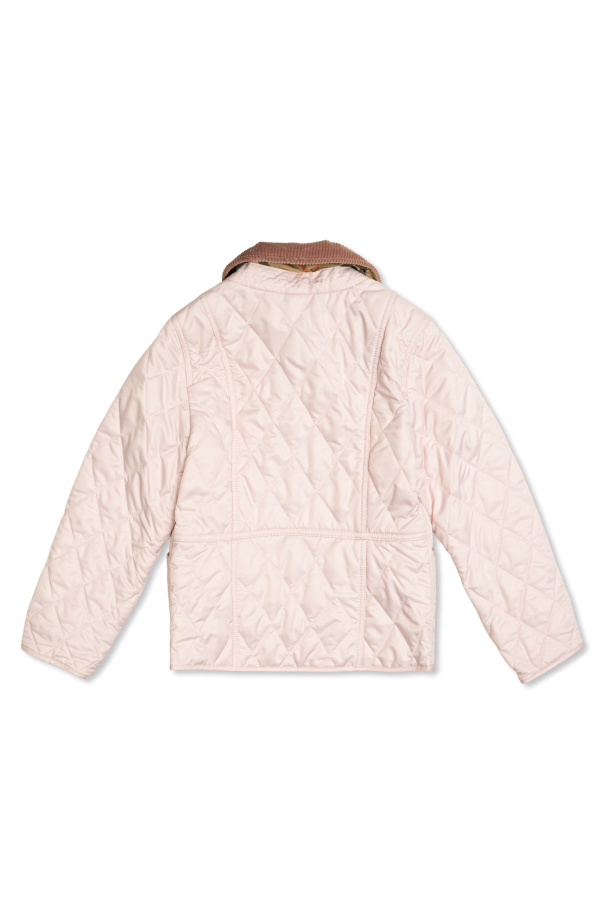Burberry Kids Chaqueta acolchada con cuello de pana