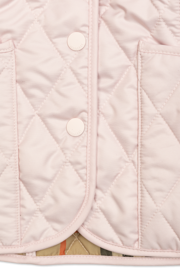 Burberry Kids Chaqueta acolchada con cuello de pana