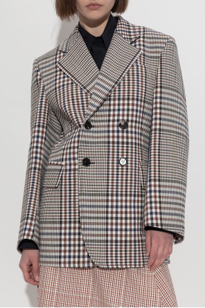 Bottega Veneta Double-breasted blazer with check pattern