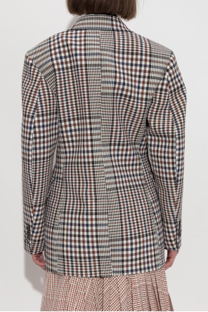 Bottega Veneta Double-breasted blazer with check pattern