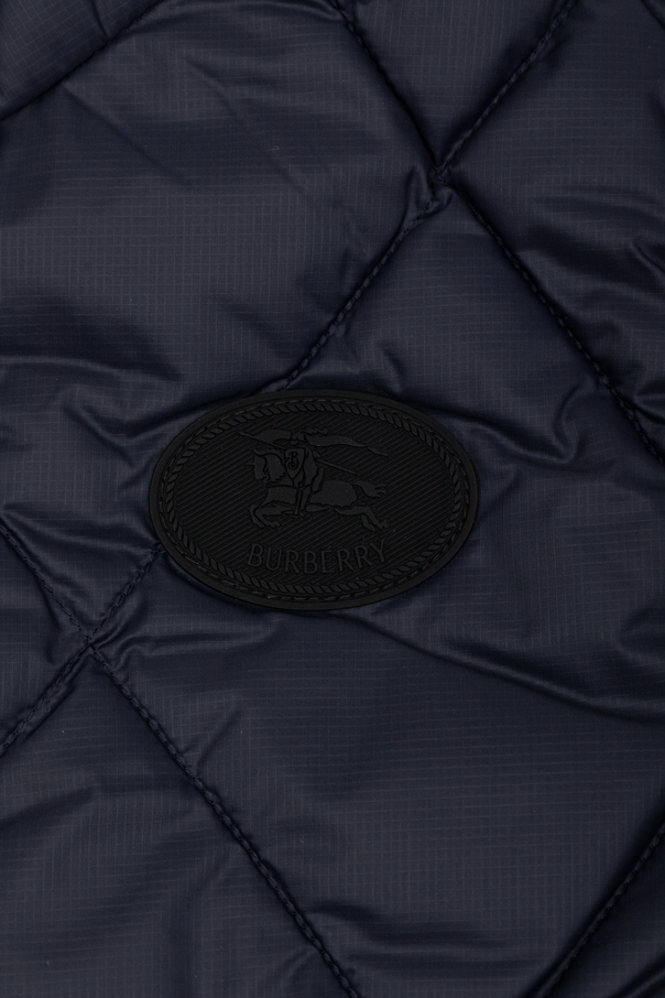 Burberry Kids Navy Quilted ‘Cheswick’ Puffer Vest by Burberry Kids