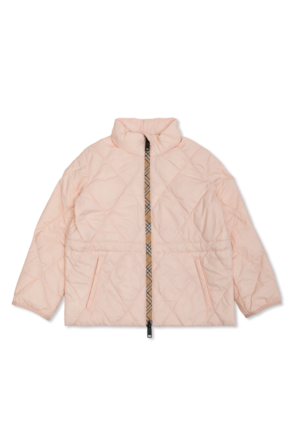 Jacket with logo patch od Burberry Kids