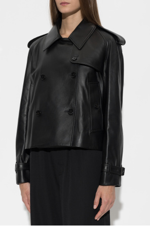 Burberry Chaqueta de cuero ‘Mayfair’