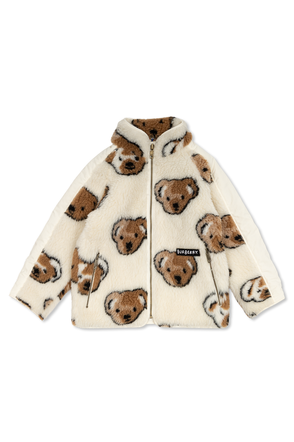 Insulated jacket with logo patch od Burberry Kids