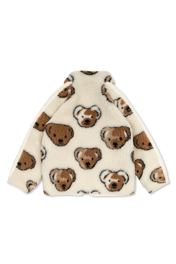 Burberry Kids Wattierte Jacke mit Logo-Aufnäher