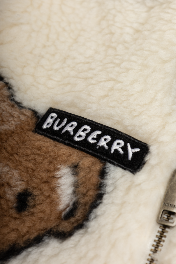 Burberry Kids Wattierte Jacke mit Logo-Aufnäher