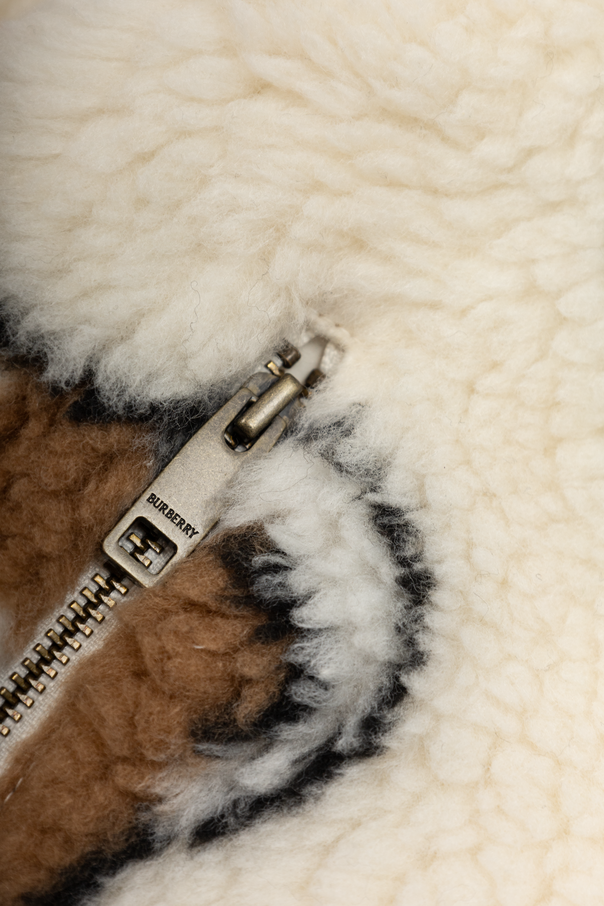 Burberry Kids Wattierte Jacke mit Logo-Aufnäher