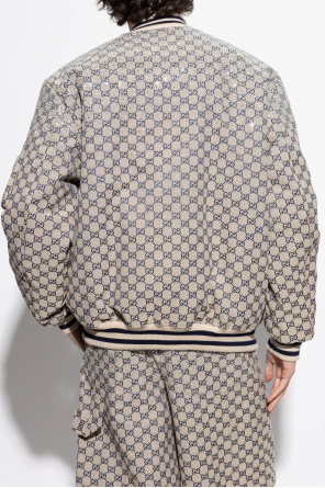 Gucci Padded bomber jacket with shimmering appliqués