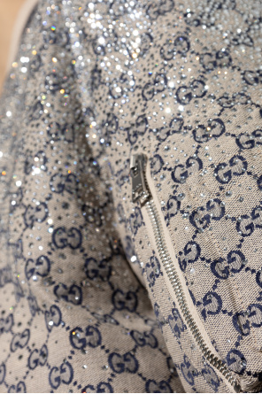 Gucci Padded bomber jacket with shimmering appliqués