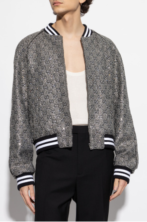 Gucci Bomber jacket with lurex thread and shimmering appliqués