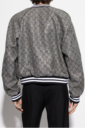 Gucci Bomber jacket with lurex thread and shimmering appliqués