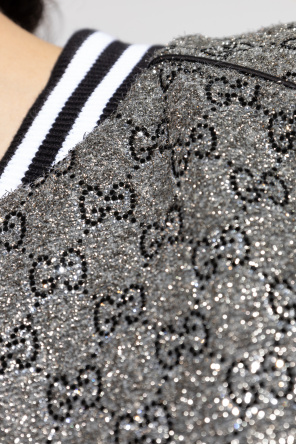 Gucci Bomber jacket with lurex thread and shimmering appliqués