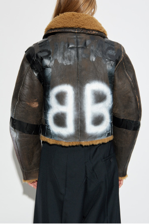 Balenciaga Lammfelljacke mit Vintage-Effekt