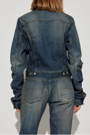 Balenciaga Jeansowa kurtka z efektem `vintage`