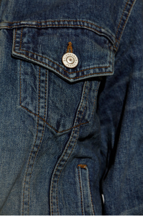 Balenciaga Jeansowa kurtka z efektem `vintage`