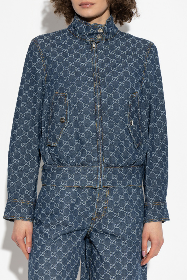 Gucci Denim jacket with GG pattern | Women's | Vitkac