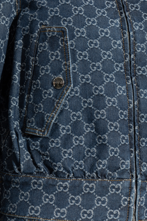 Gucci Denim jacket with GG pattern | Women's | Vitkac