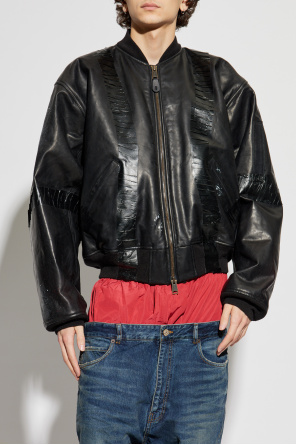 Balenciaga Lederjacke im bomber-Stil