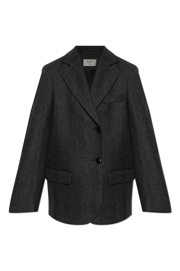 Double-breasted herringbone blazer od RÓHE