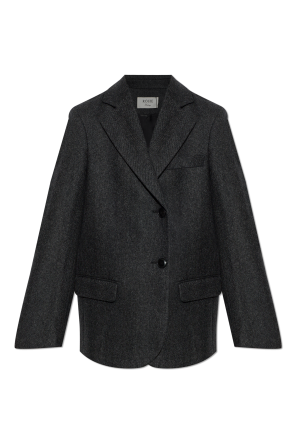 Double-breasted herringbone blazer