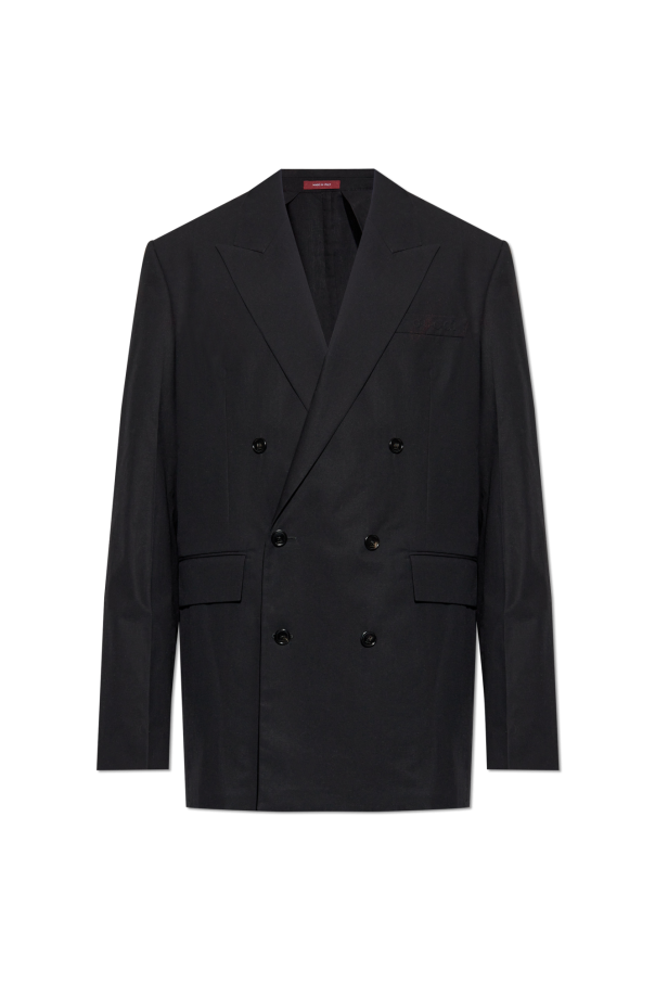 Gucci Zweireihiges Sakko mit gesticktem Logo