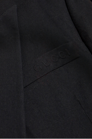 Gucci Zweireihiges Sakko mit gesticktem Logo