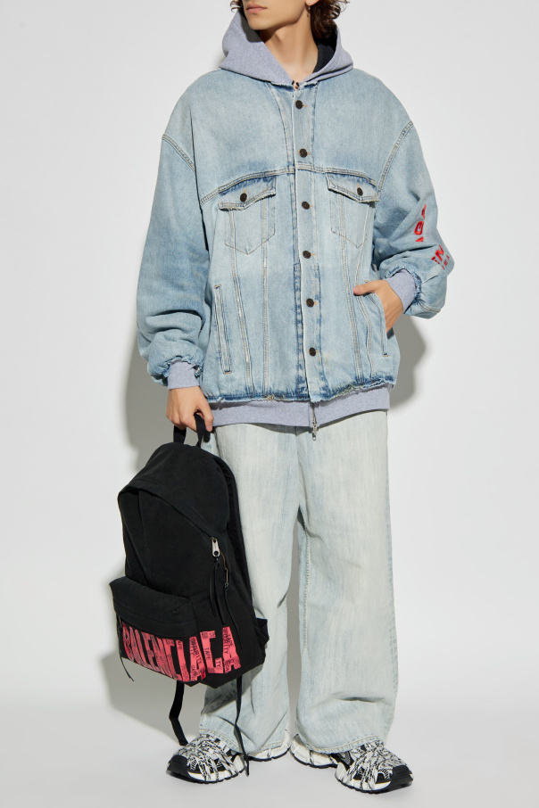 Balenciaga Denim jacket with hood