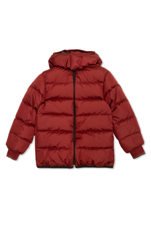 Down jacket with hood