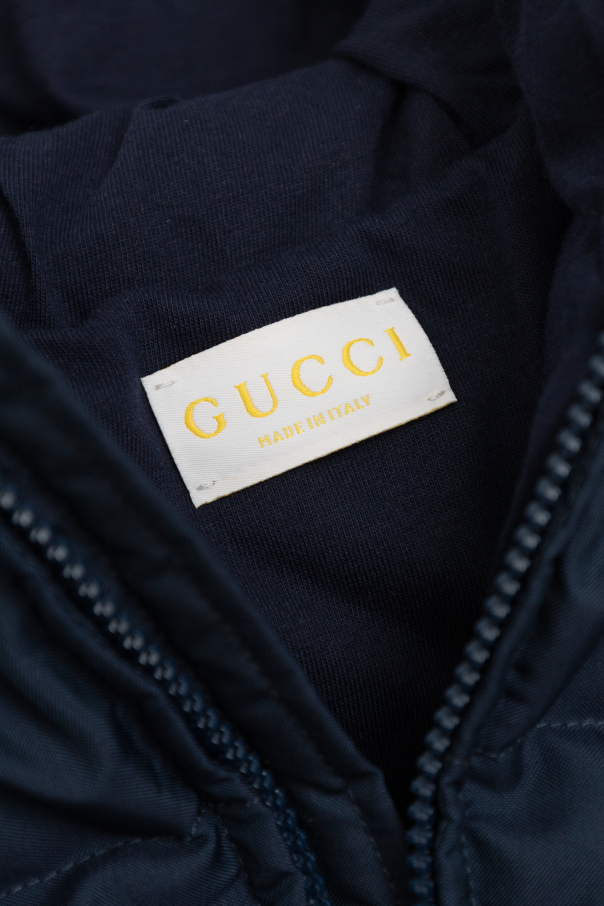 Gucci Kids Daunenjacke mit Kapuze
