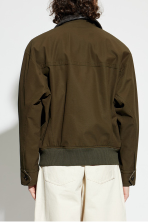 Bottega Veneta Cotton jacket with leather collar
