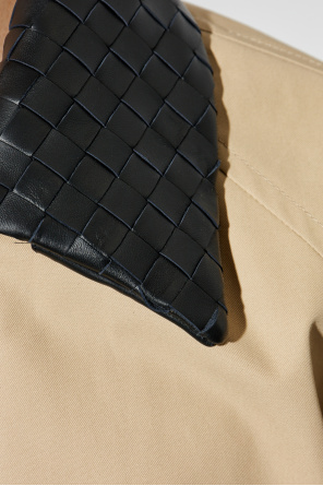 Bottega Veneta Chaqueta con cuello de cuero