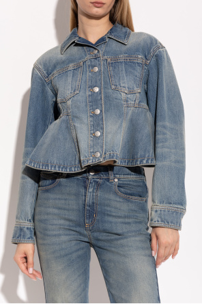 Alexander McQueen Denim jacket with peplum