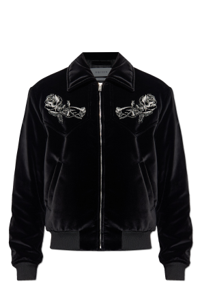 Samtjacke mit Stickerei