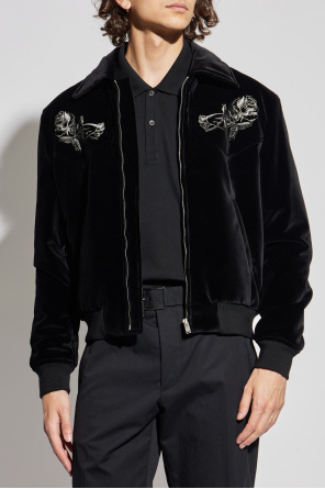 Alexander McQueen Samtjacke mit Stickerei