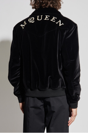 Alexander McQueen Samtjacke mit Stickerei