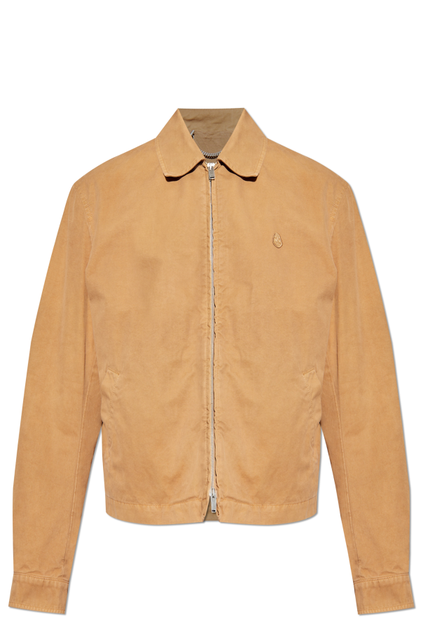 Cotton jacket with logo patch od Alexander McQueen