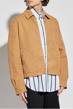 Alexander McQueen Casaco de algodão com emblema com logótipo