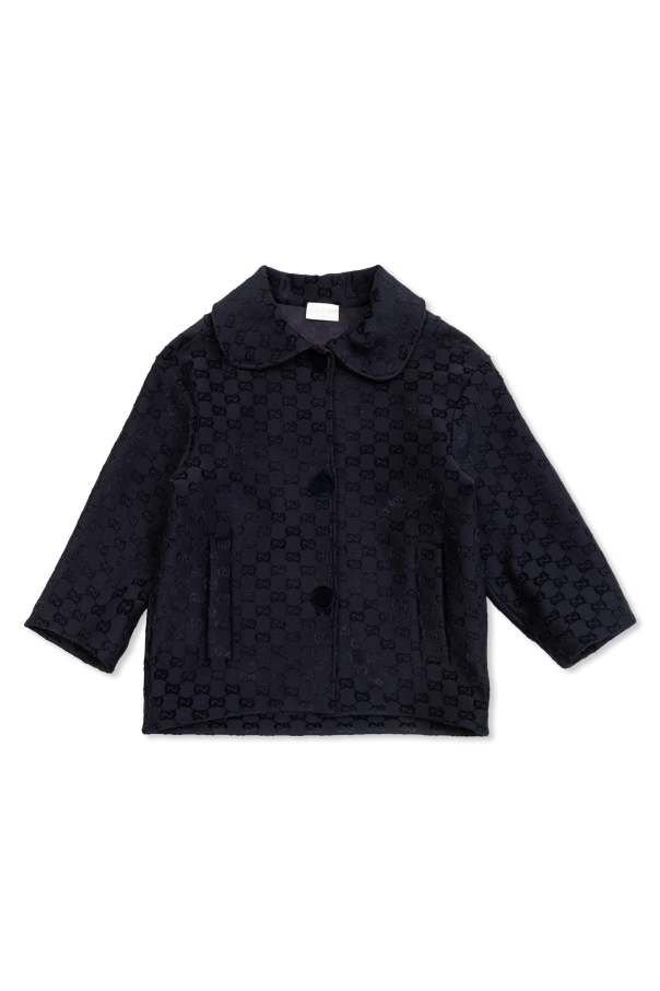 Jacket with velvet 'GG' pattern od Gucci Kids