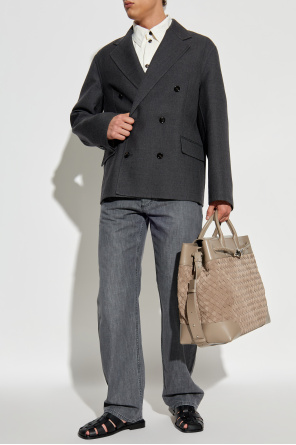 Wool double-breasted blazer od Bottega Veneta
