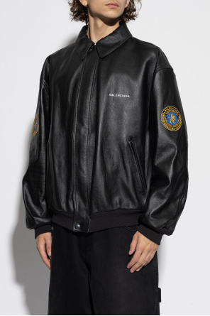 Balenciaga Leather jacket with patch